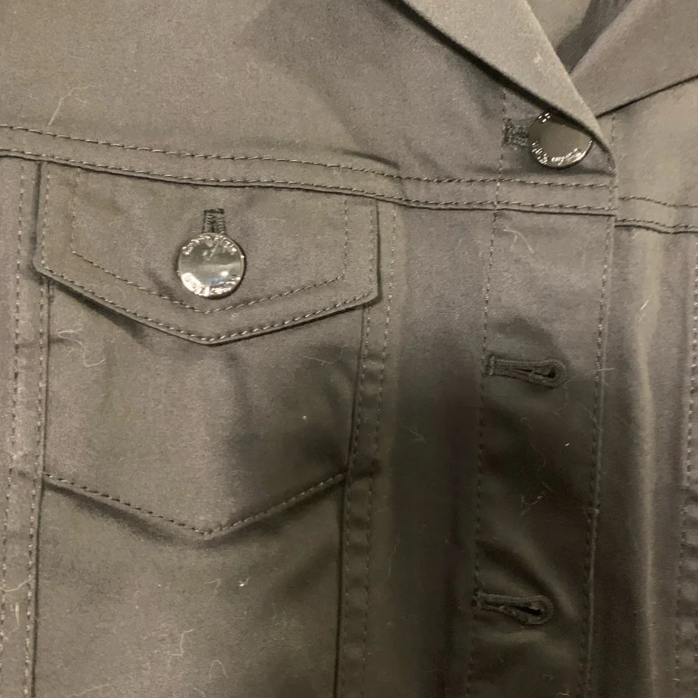 Calvin Klein. ladies large. Black denim short jacket. - Picture 3 of 3